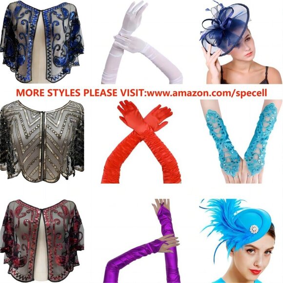 1920s Womens Sequin Beaded Evening Wrap Shawl for Wedding Party Dress - Picture 5 of 8